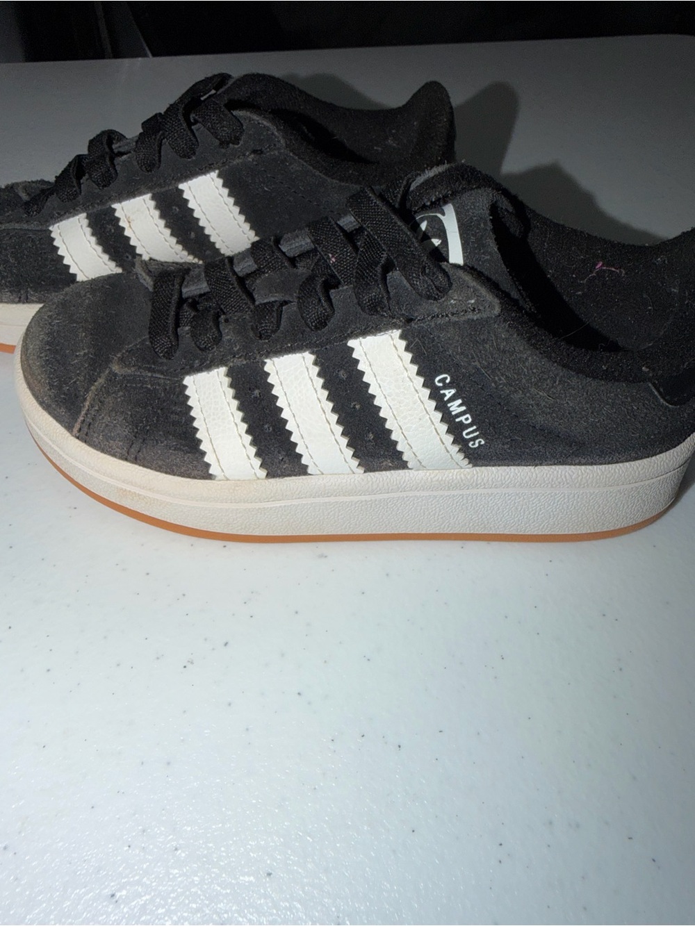 adidas Kids Black and White Campus Sneakers